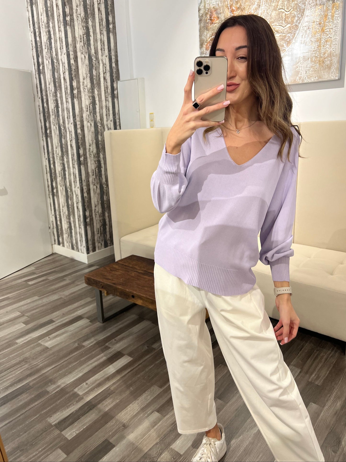 Pullover Vprue – Feinstrick V-Ausschnitt | Made in Italy