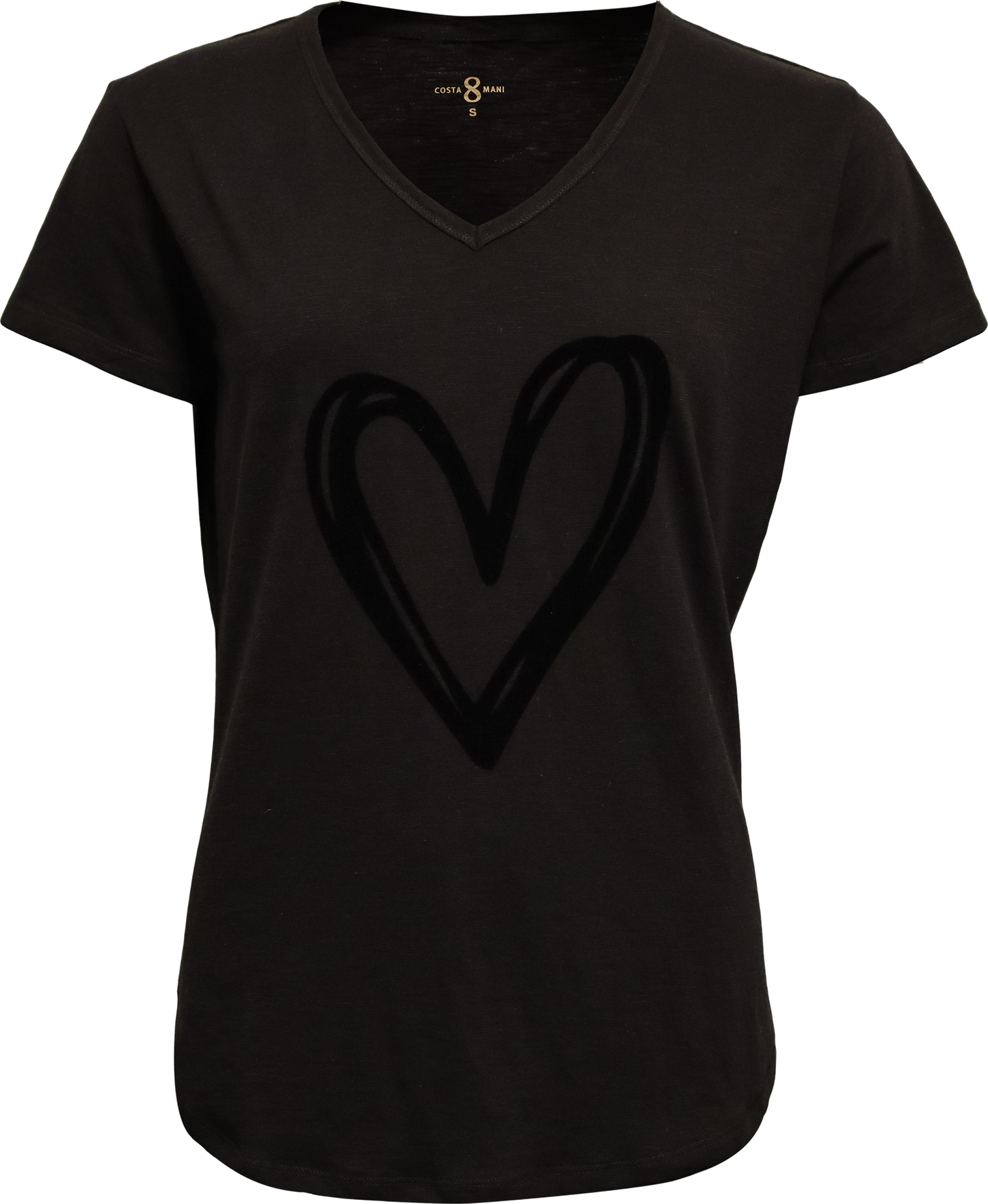 Costamani T-Shirt in Pink mit Herzmotiv – Skandinavischer Casual-Style aus Dänemark (Heart Tee)