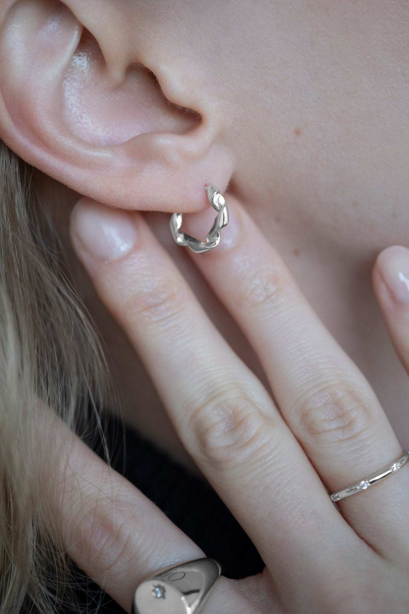 Creole Circle – Gedrehte Chunky Creolen aus 925 Sterling Silber