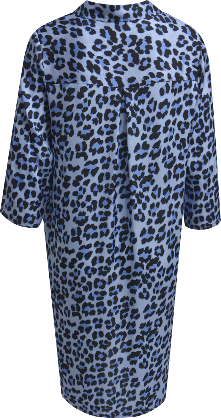 Heartkiss Leo Tunika Damen – Oversize Tunika mit Leopardenmuster in Blau