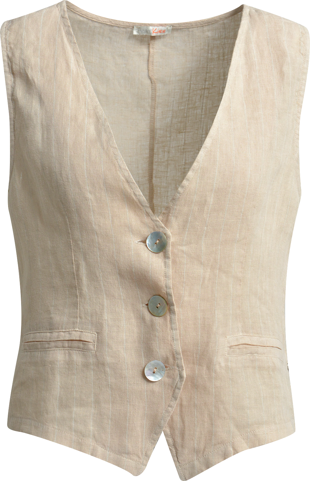 Heartkiss Leinenweste Damen in Beige – Sommerliche Eleganz mit natürlichem Charme
