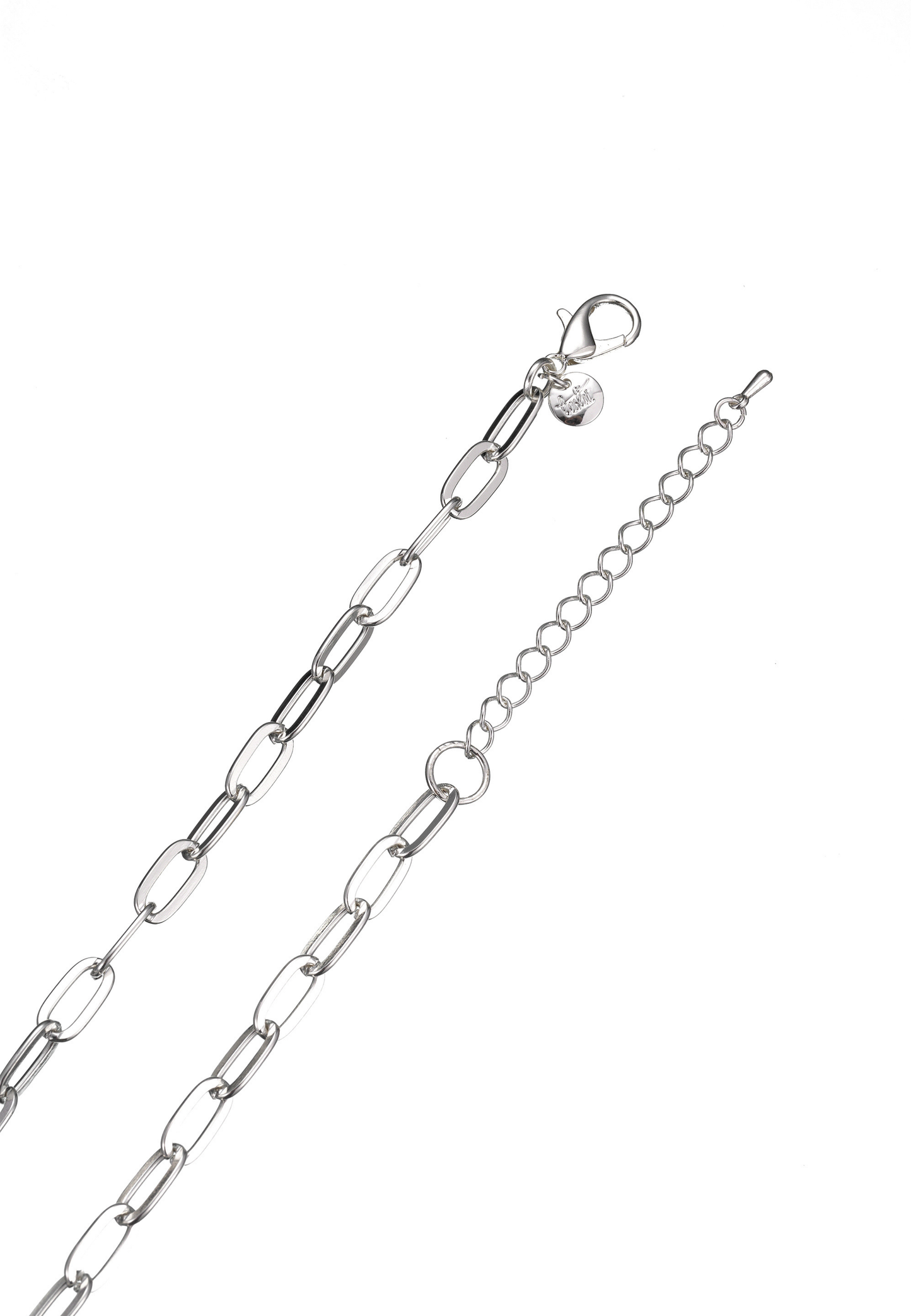 Leslii Damen Halskette mit Strass-Element & rundem Anhänger – Eleganter Statement-Schmuck in Silber-Optik