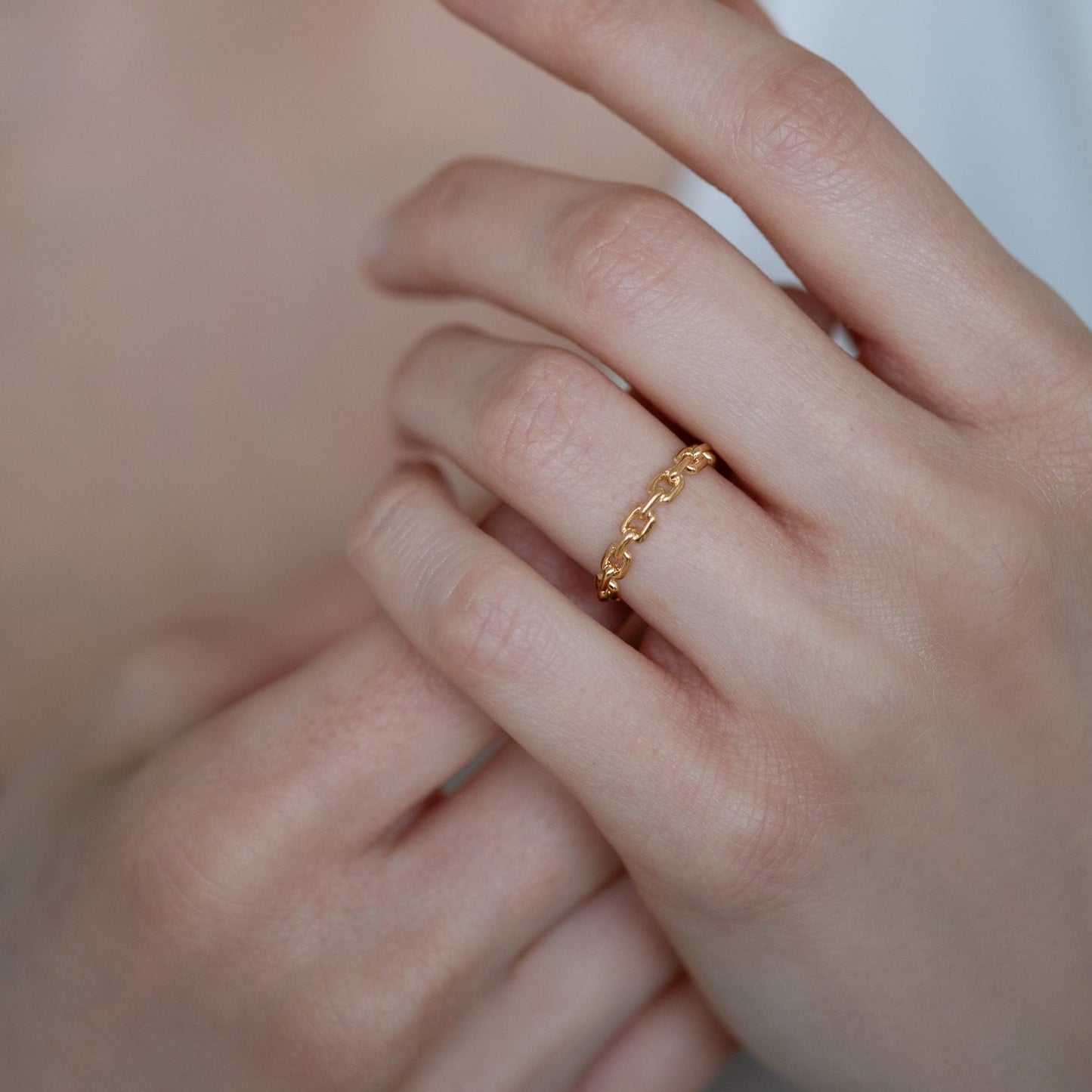 Ring Elva – 18K Gold Vermeil Kettenring