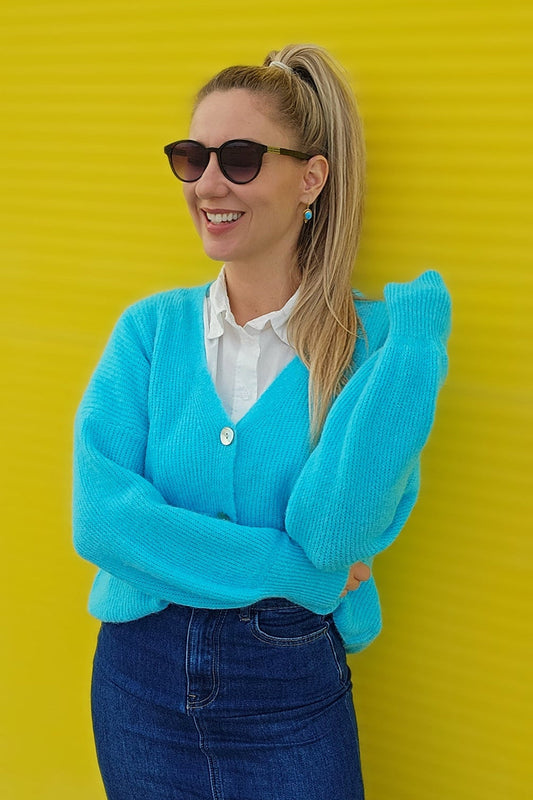 Strickjacke Vperla – Baby Alpaka Cardigan | Made in Italy