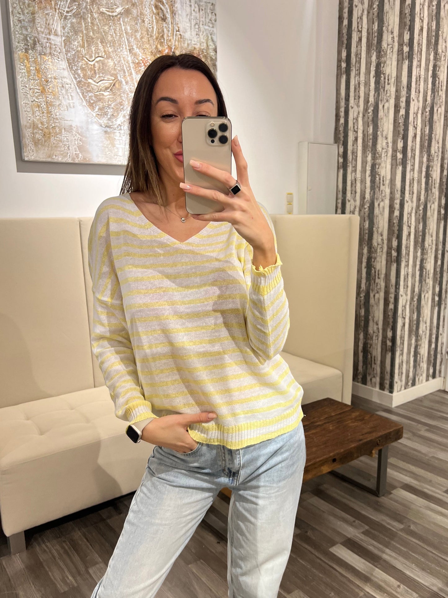 Pullover Vbirne – 100 % Baumwolle | Made in Italy