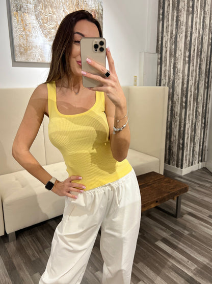 Top Vcindy – Geripptes Basic-Top | Made in Italy