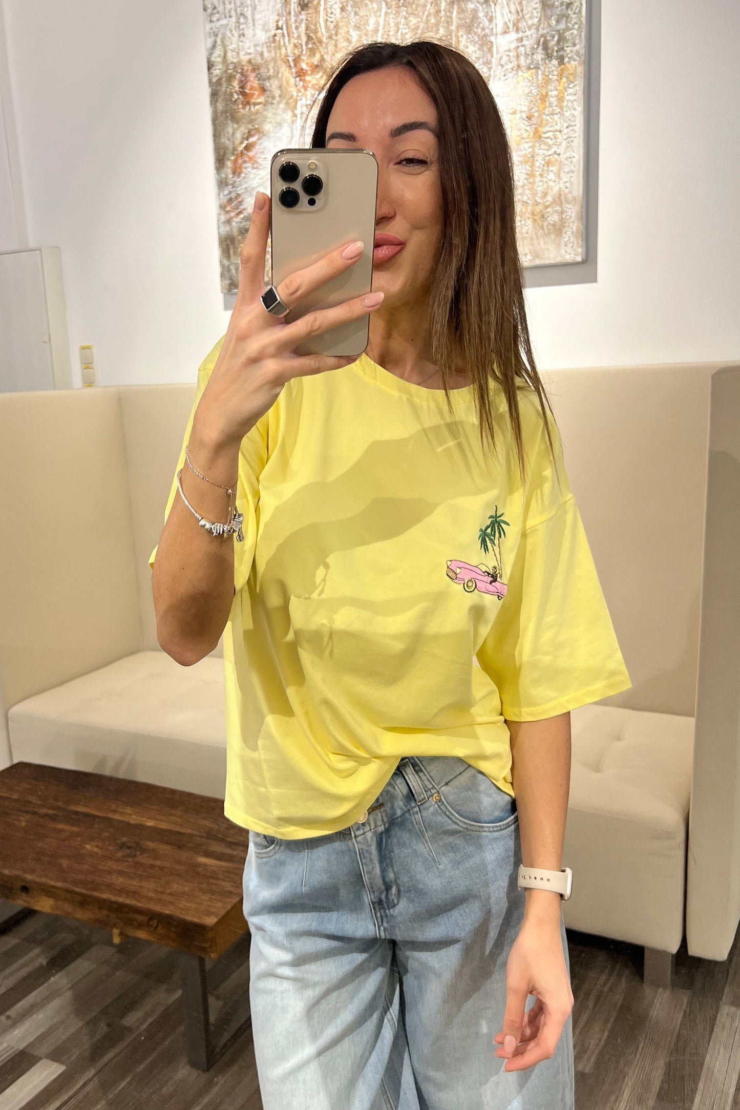 Shirt Vcoconat – Summer-Shirt mit Palmen-Detail