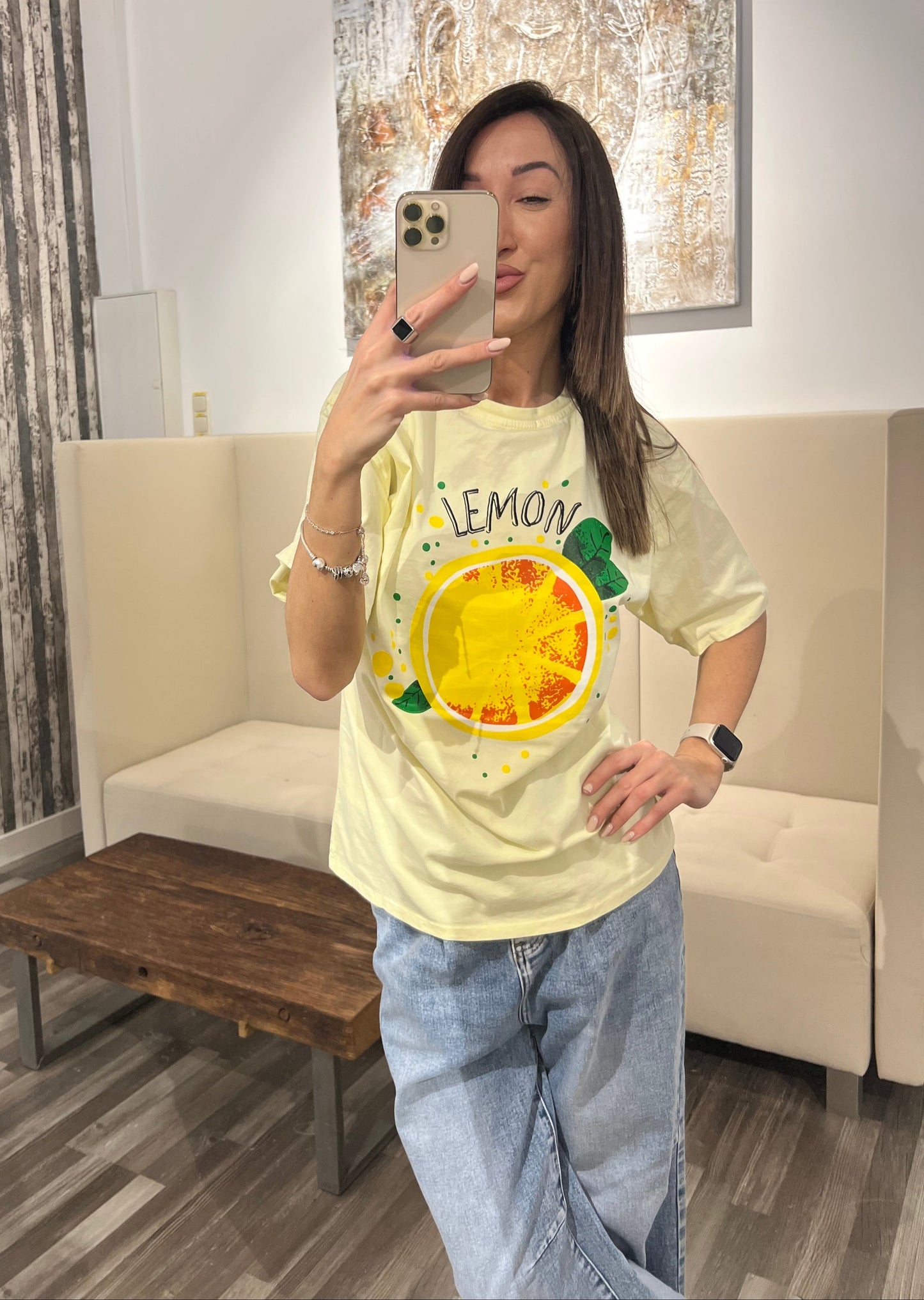 T-Shirt Vlimoncello – Statement-Shirt mit Lemon-Print
