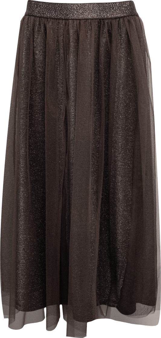 Costamani Otto Rock in Choco – Glanzvoller Midirock mit skandinavischer Eleganz