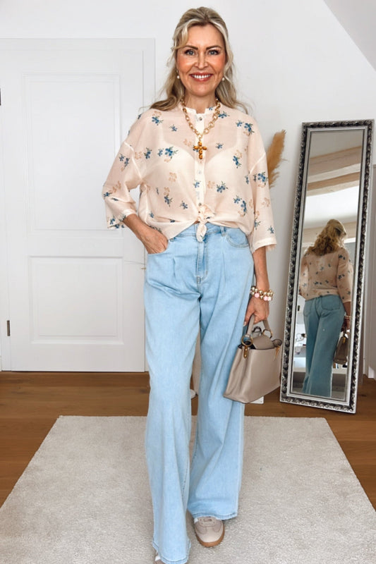 Jeans Vorchideen – Soft Wide-Leg Denim mit eleganter Leichtigkeit