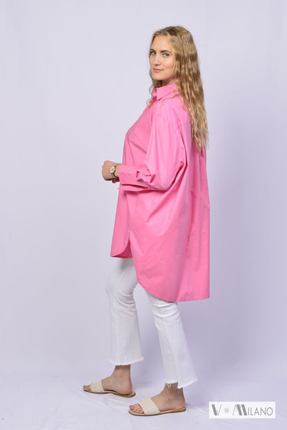 Bluse Vcarleen – Lange Baumwollbluse | Made in Italy