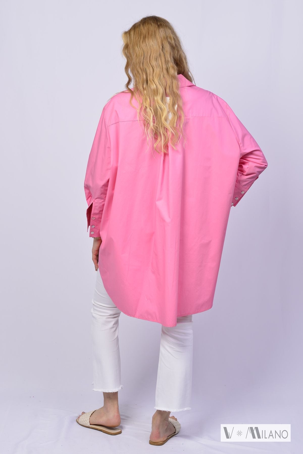 Bluse Vcarleen – Lange Baumwollbluse | Made in Italy