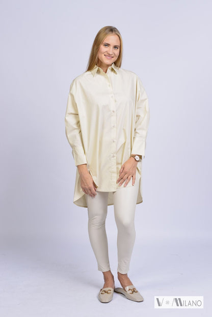 Bluse Vcarleen – Lange Baumwollbluse | Made in Italy