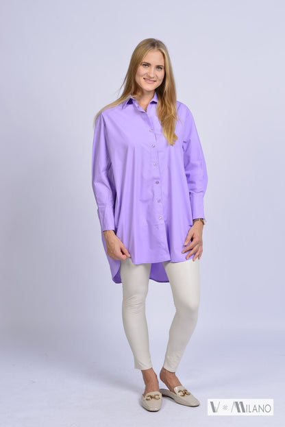 Bluse Vcarleen – Lange Baumwollbluse | Made in Italy