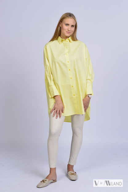 Bluse Vcarleen – Lange Baumwollbluse | Made in Italy