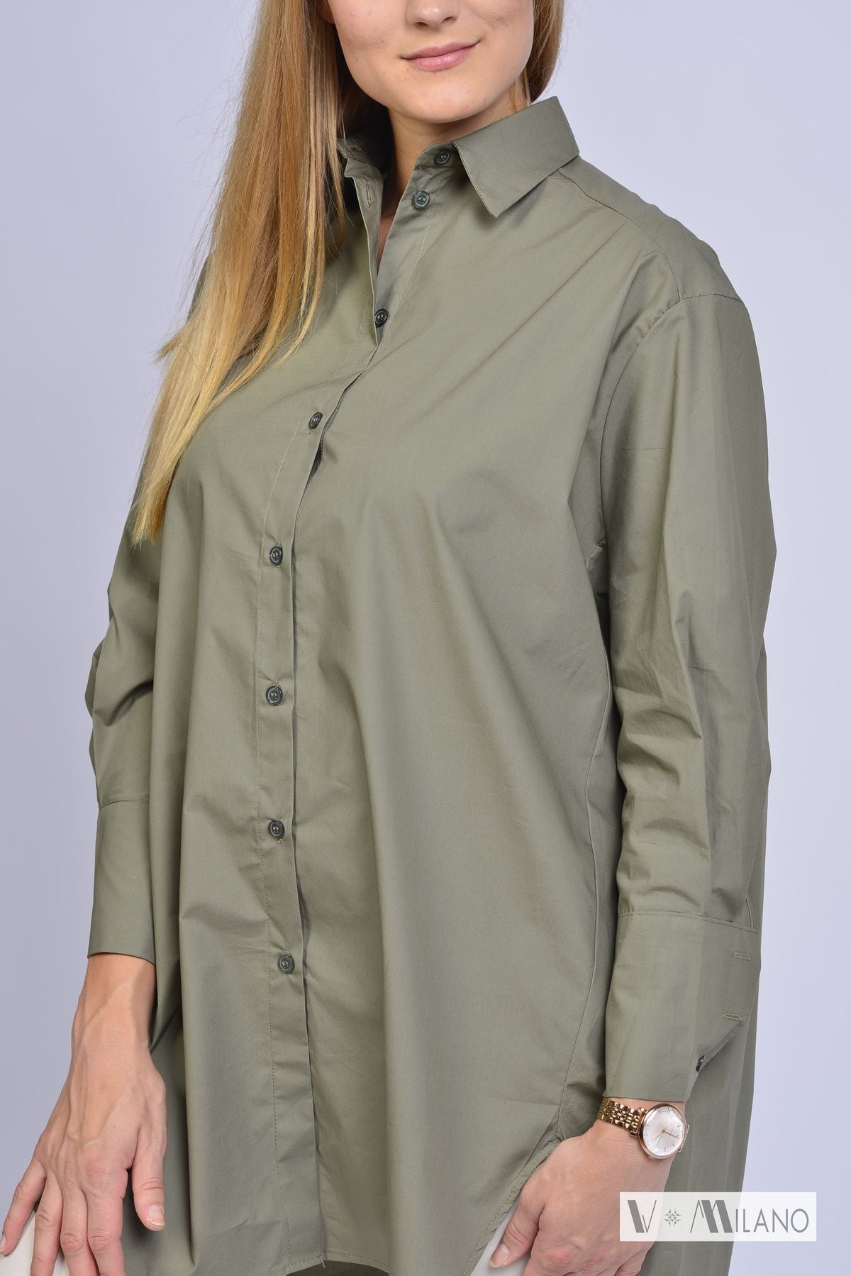 Bluse Vcarleen – Lange Baumwollbluse | Made in Italy