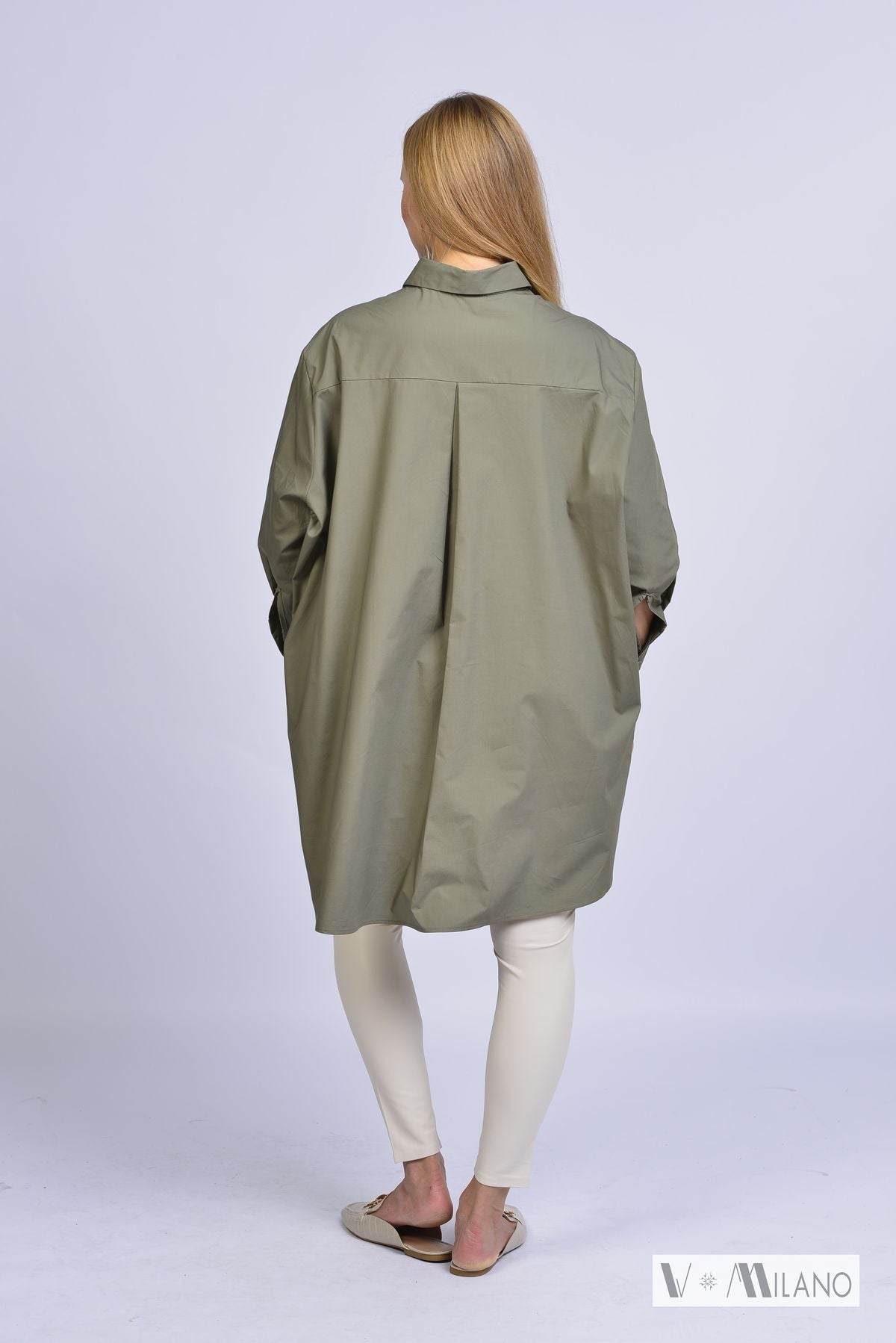 Bluse Vcarleen – Lange Baumwollbluse | Made in Italy