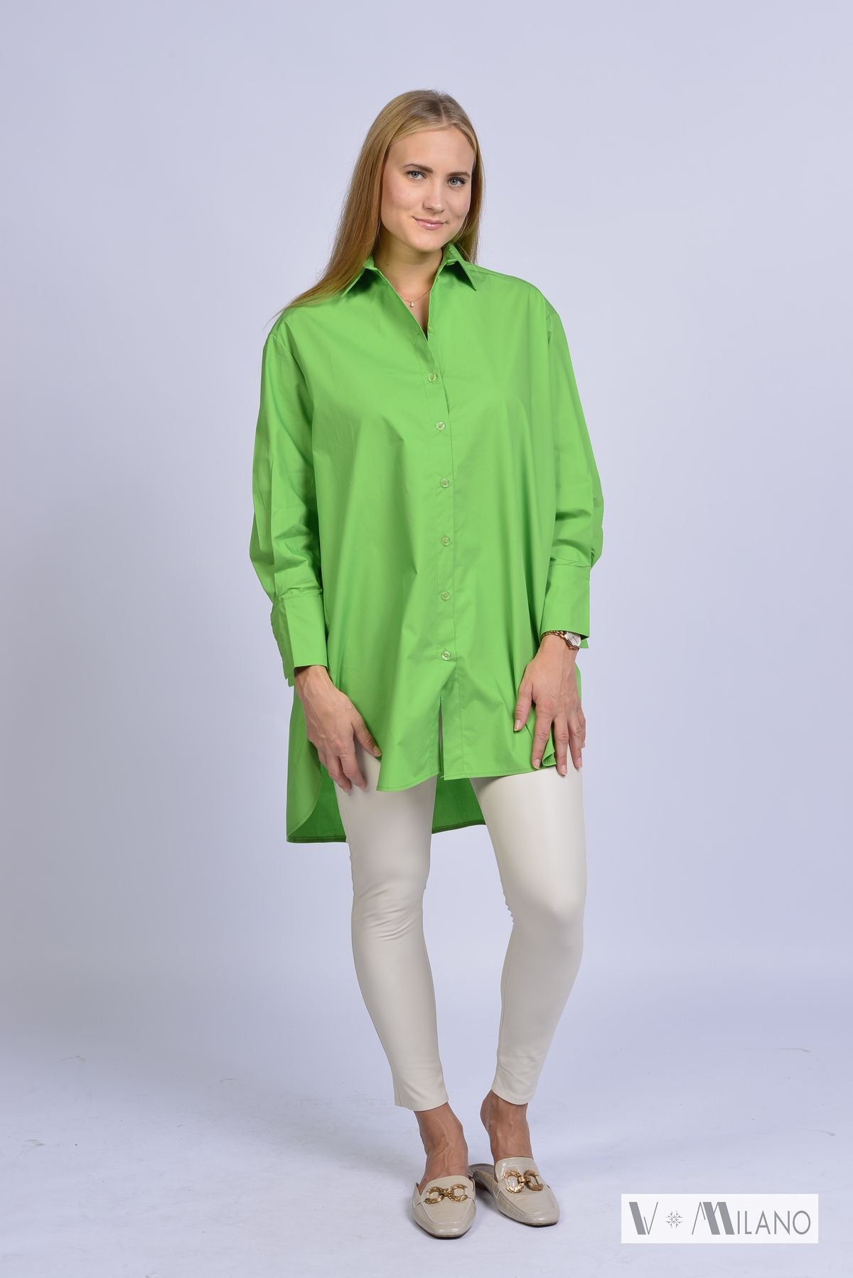 Bluse Vcarleen – Lange Baumwollbluse | Made in Italy