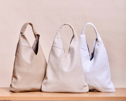 Ledertasche Vheji – Minimalistische XL Shopper aus echtem Leder