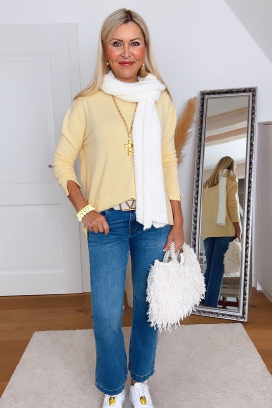 ok Feinstrickpullover Variadne mit Rundhals