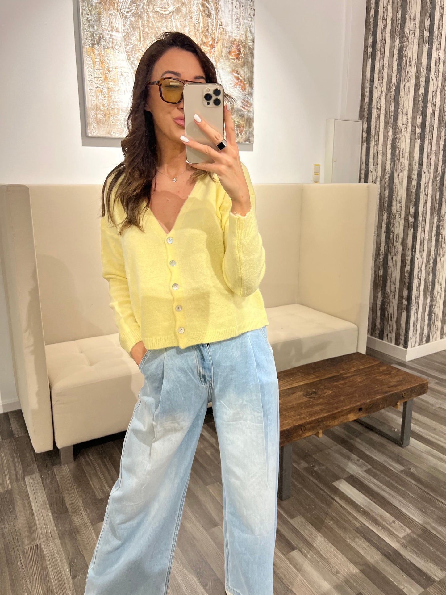 Strickjacke Vflauschig – Soft Alpaka Blend Cardigan