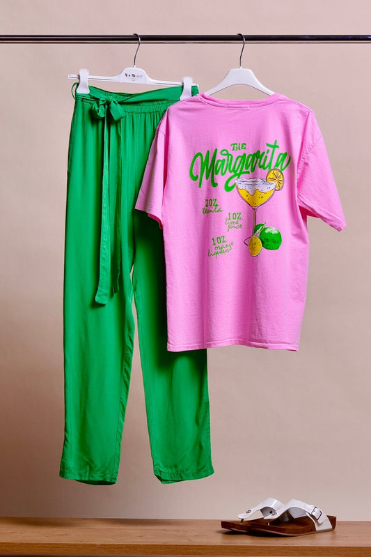 T-Shirt Vmargarita – Damen Statement Shirt aus 100% Baumwolle (Made in Italy)