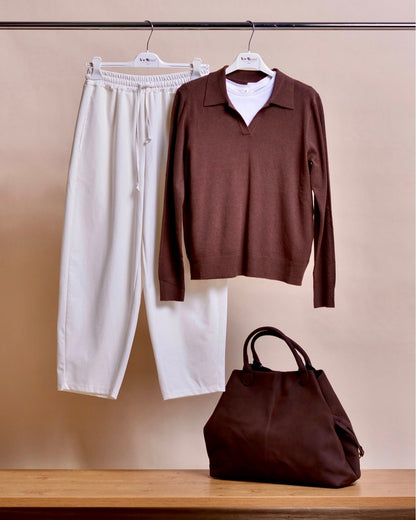 Pullover Vtempe – Feinstrick mit Kragen | Made in Italy