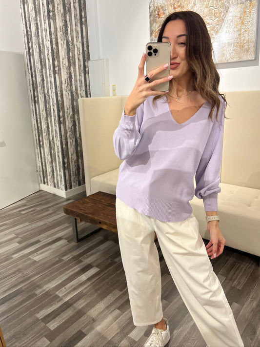 Pullover Vprue – Feinstrick V-Ausschnitt | Made in Italy