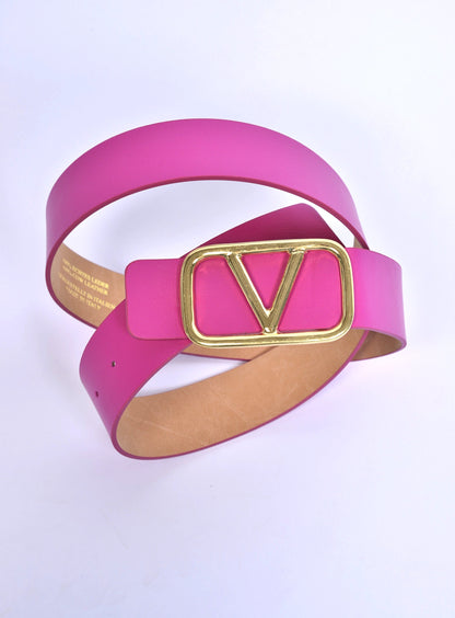 Gürtel Vexklusiv – Schwarzer Ledergürtel mit goldener Statement-Schließe