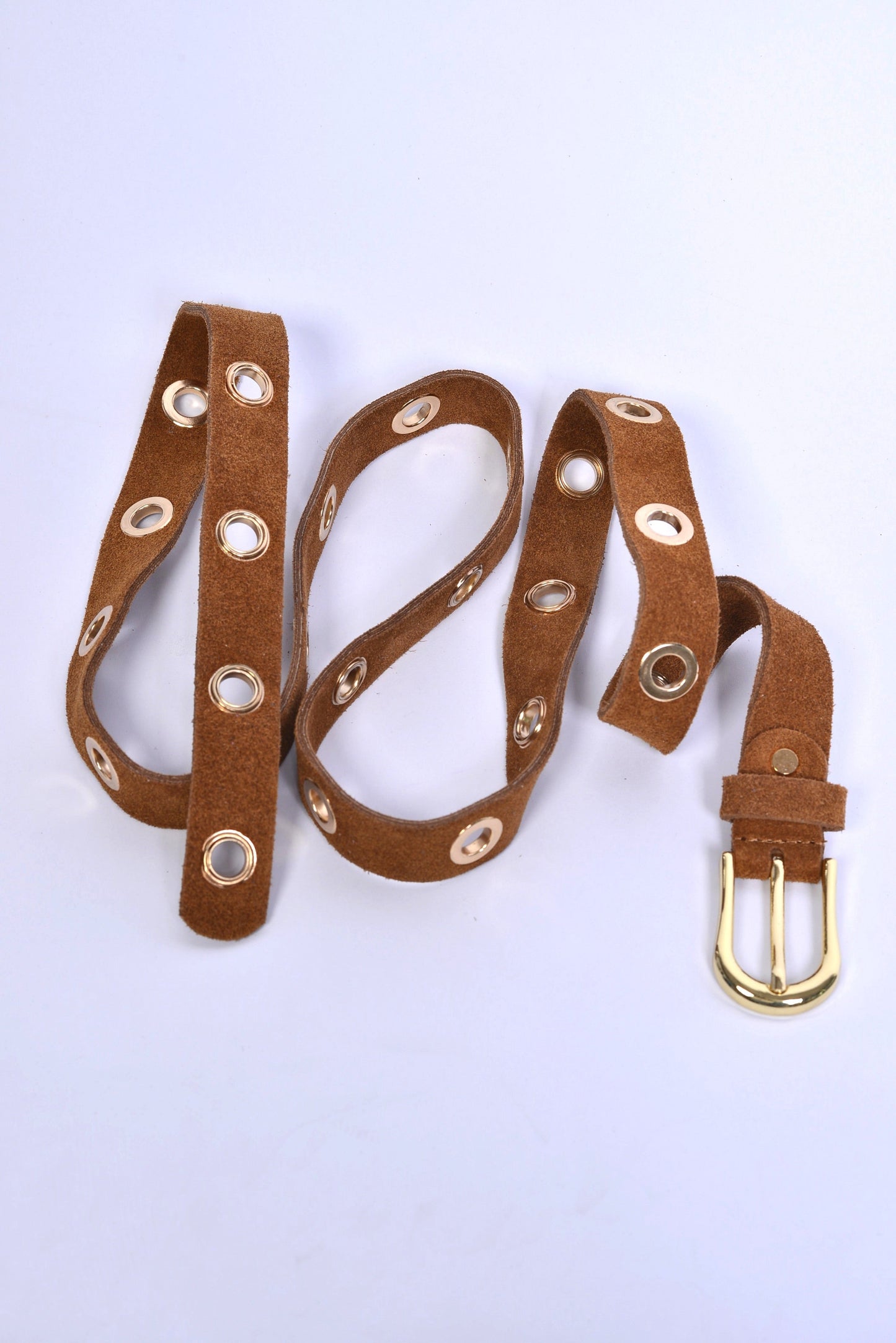 Gürtel Vkreis – Leder mit goldenen Ösendetails