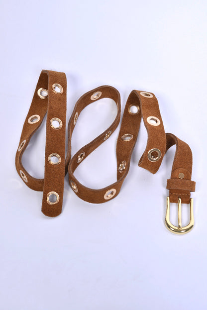 Gürtel Vkreis – Leder mit goldenen Ösendetails