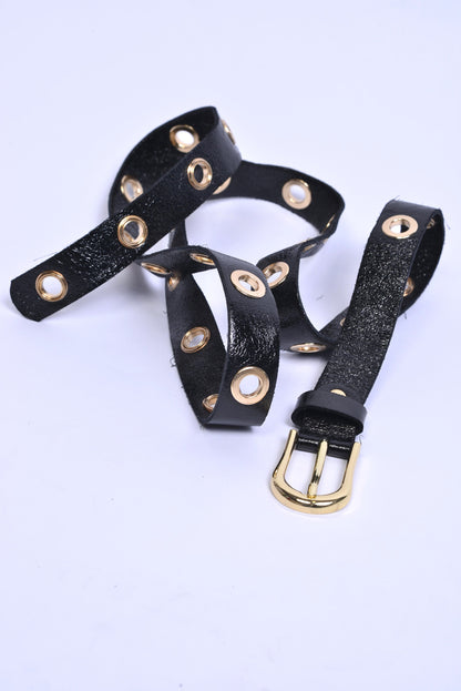 Gürtel Vkreis – Leder mit goldenen Ösendetails