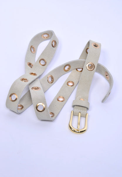 Gürtel Vkreis – Leder mit goldenen Ösendetails