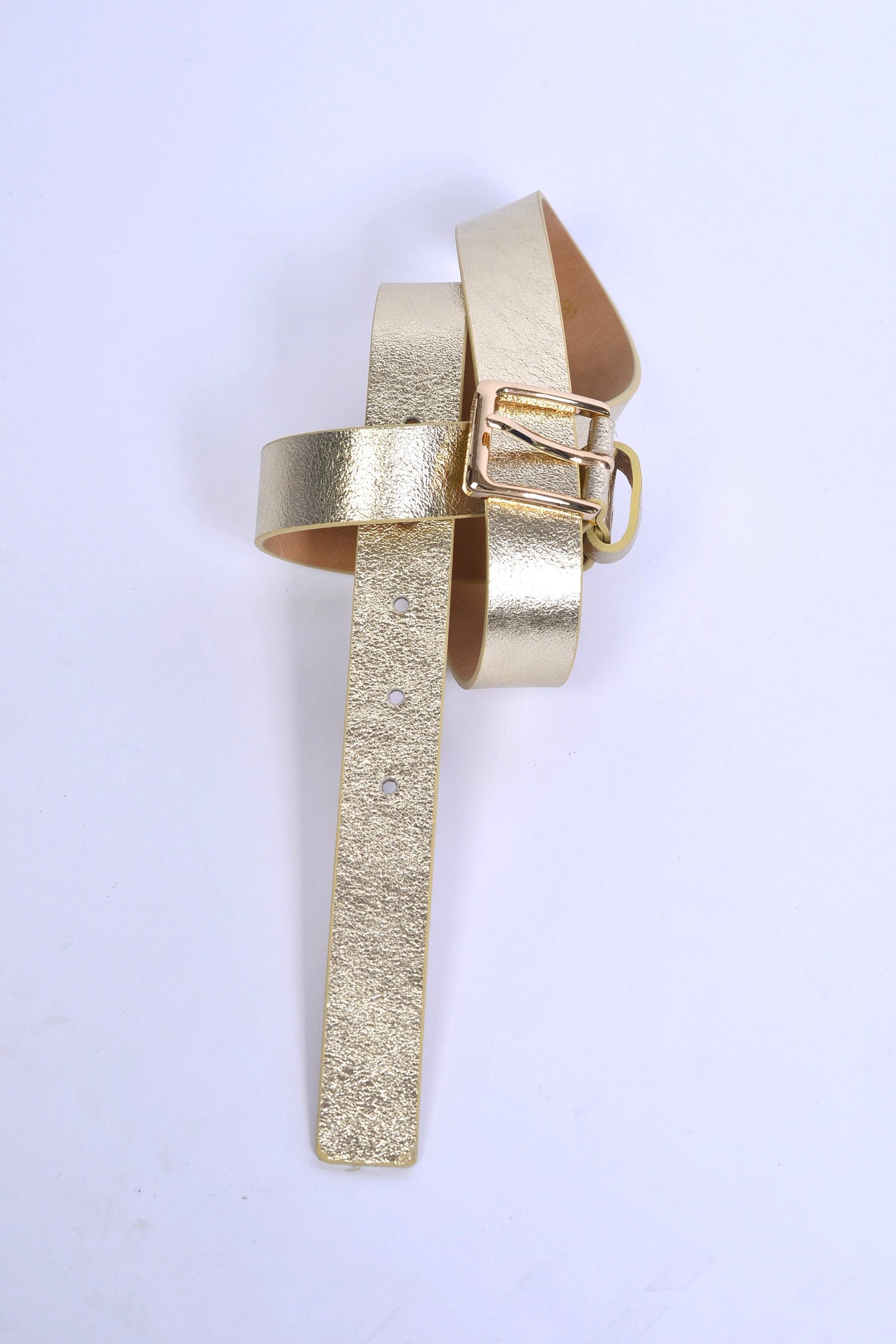 Gürtel Vlamira – Klassischer schwarzer Ledergürtel mit goldener Schließe