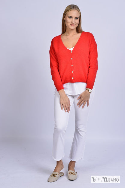 Strickjacke Vflauschig – Soft Alpaka Blend Cardigan