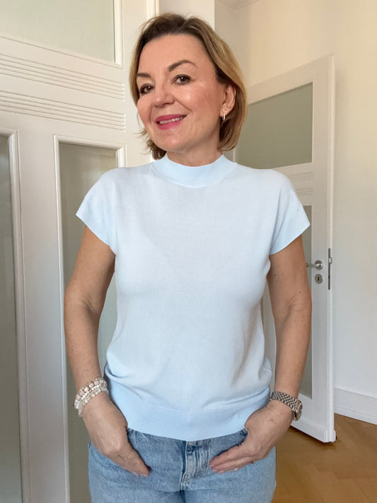 Shirt Vnougat – Feinstrick-Shirt mit Stehkragen