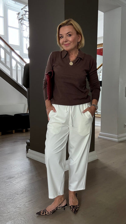 Pullover Vtempe – Feinstrick mit Kragen | Made in Italy