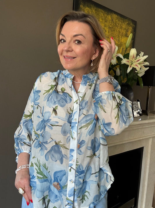 Bluse Vpalma – Luxuriöse Leichtigkeit in Baumwoll-Seide