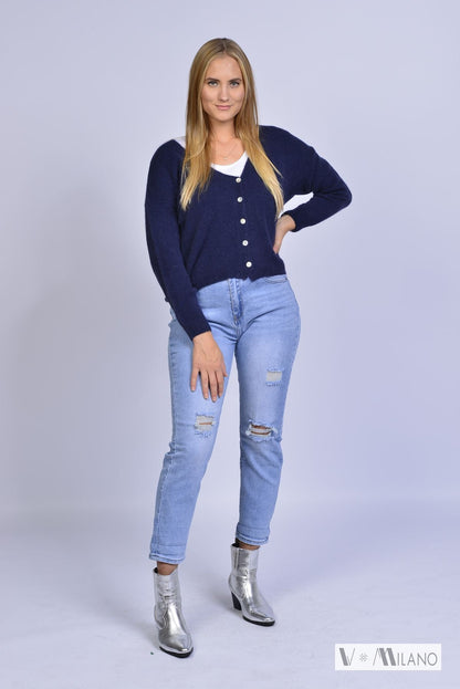 Strickjacke Vflauschig – Soft Alpaka Blend Cardigan