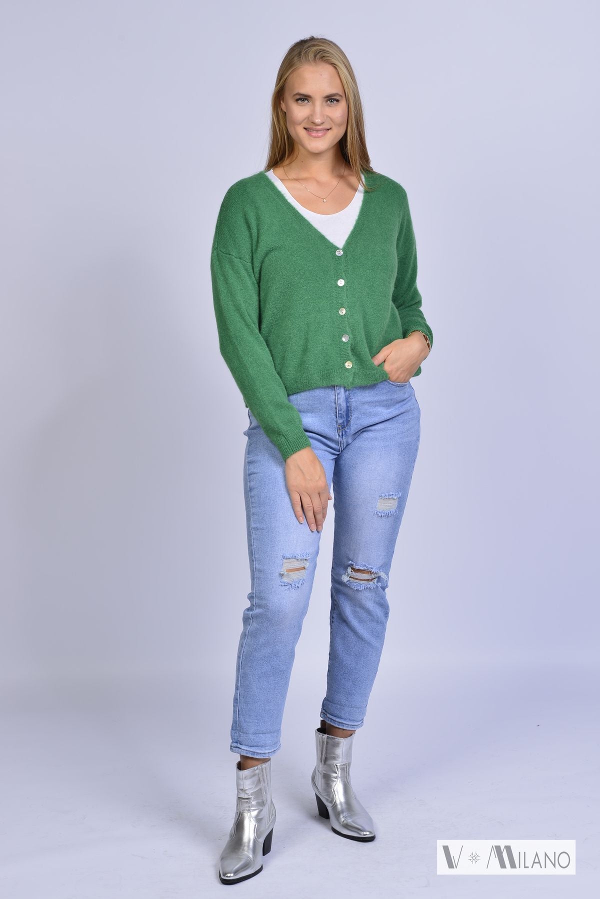 Strickjacke Vflauschig – Soft Alpaka Blend Cardigan