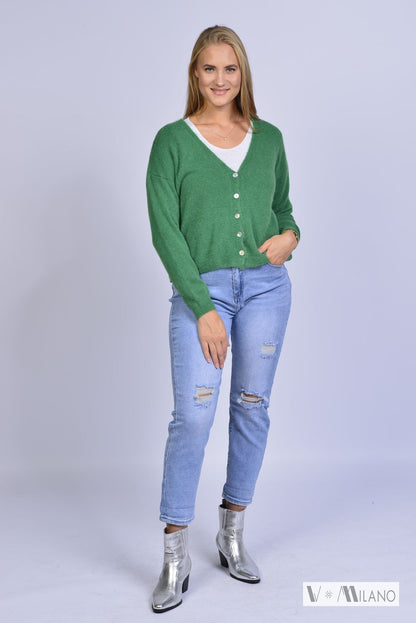 Strickjacke Vflauschig – Soft Alpaka Blend Cardigan