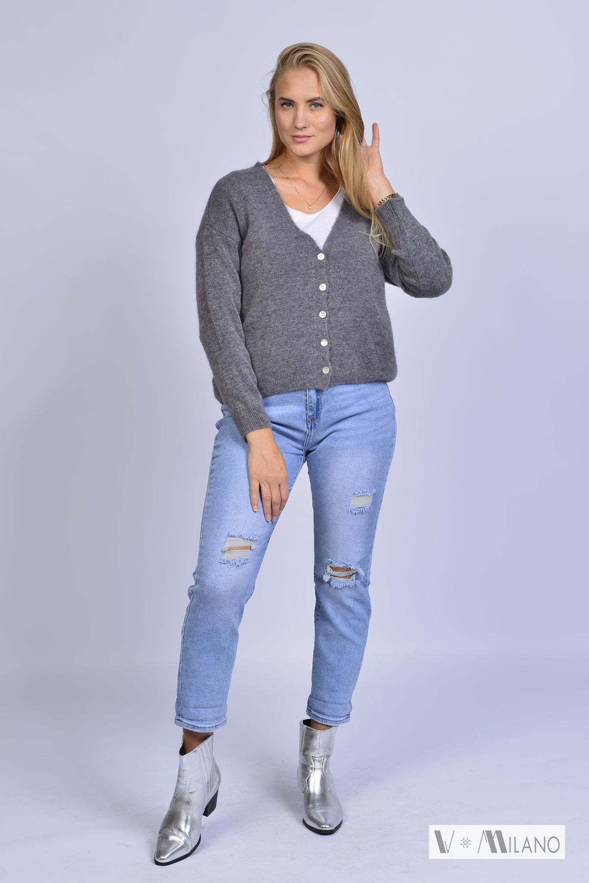 Strickjacke Vflauschig – Soft Alpaka Blend Cardigan