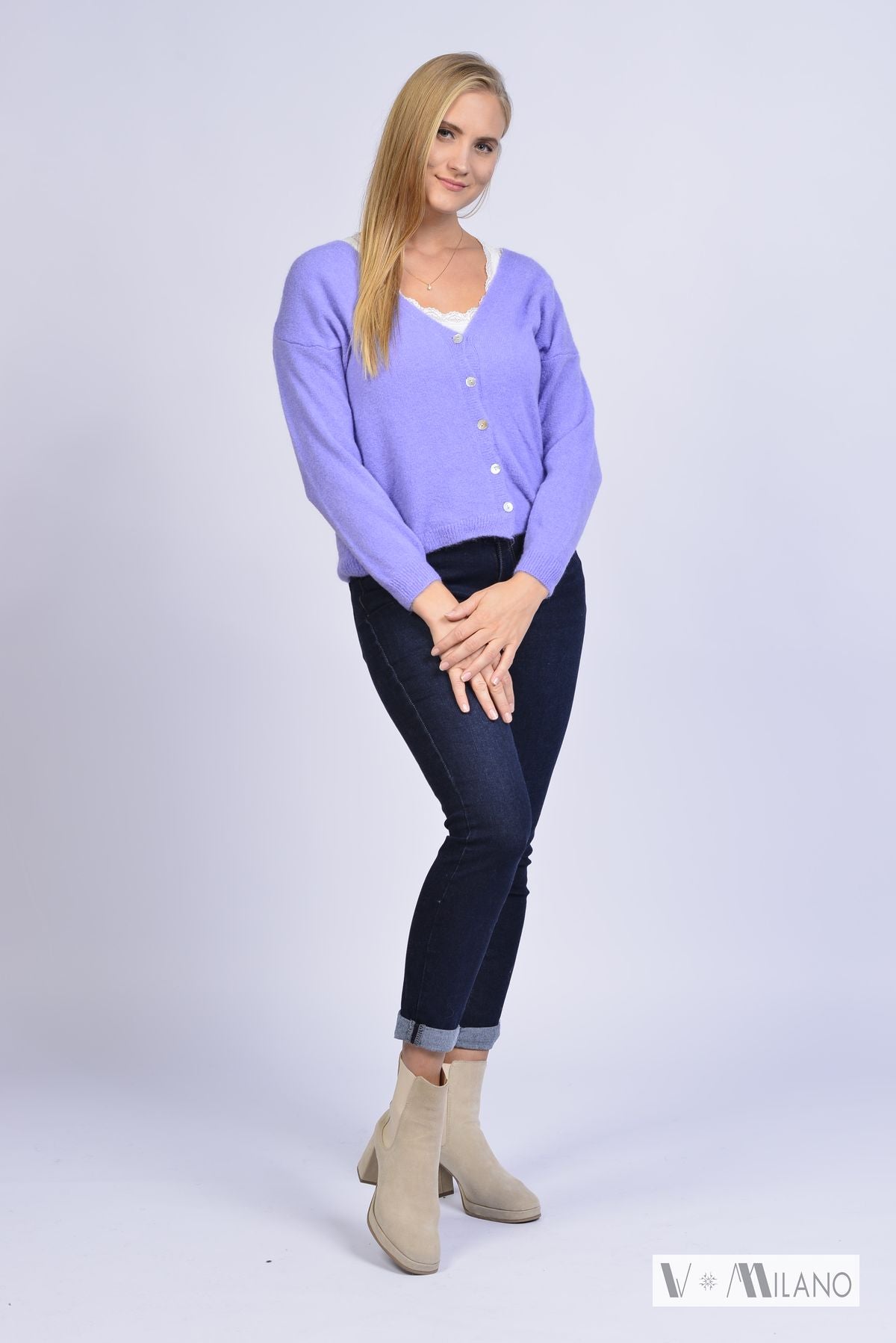 Strickjacke Vflauschig – Soft Alpaka Blend Cardigan