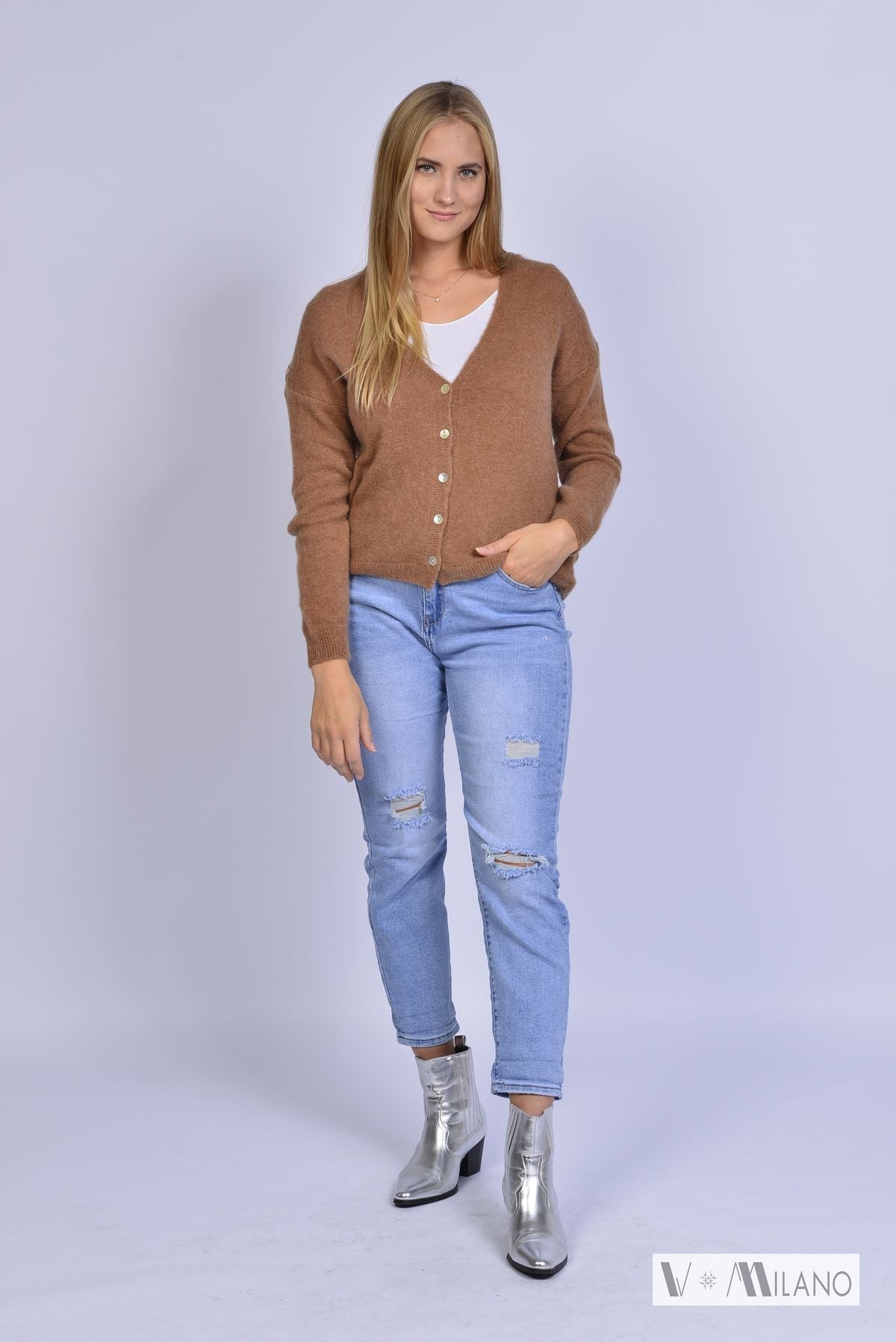 Strickjacke Vflauschig – Soft Alpaka Blend Cardigan