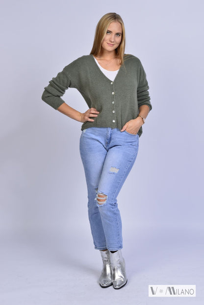 Strickjacke Vflauschig – Soft Alpaka Blend Cardigan