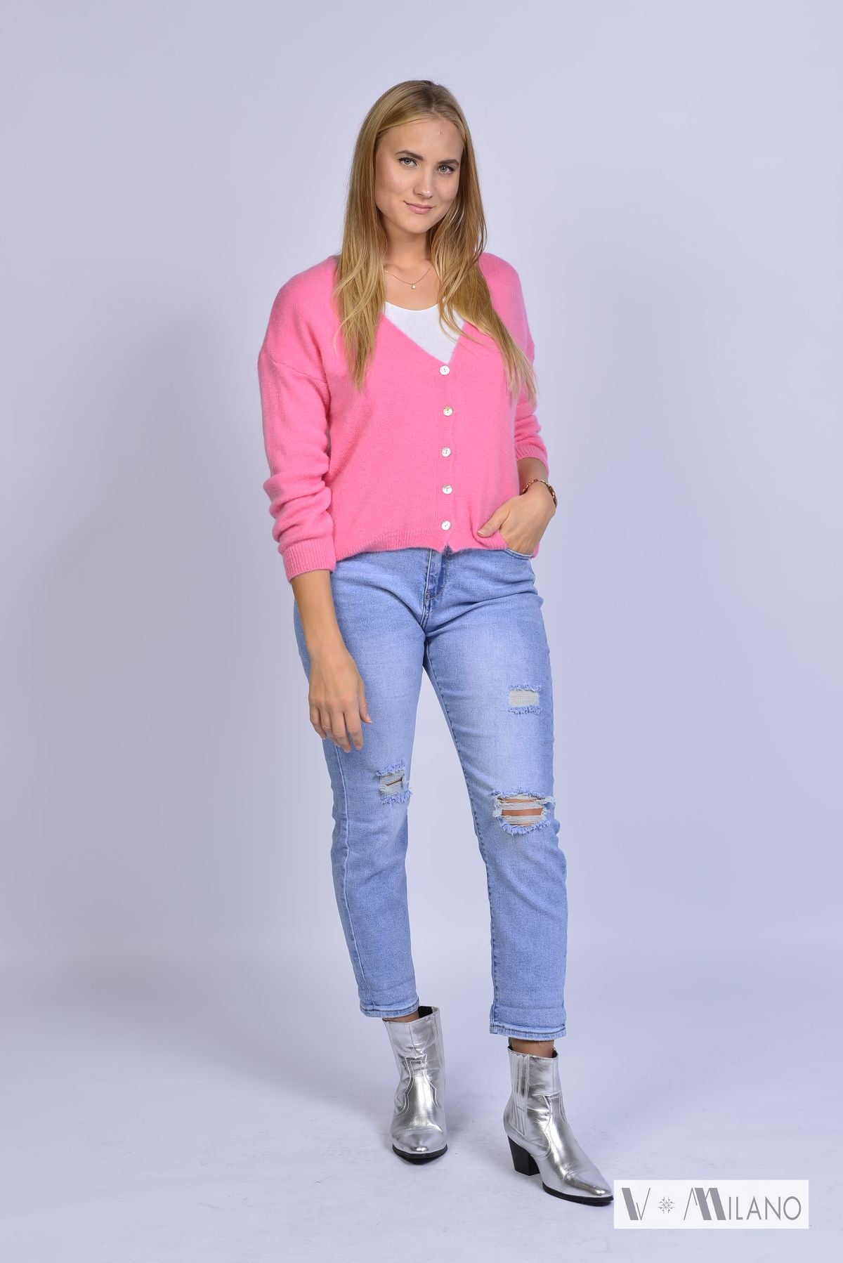 Strickjacke Vflauschig – Soft Alpaka Blend Cardigan