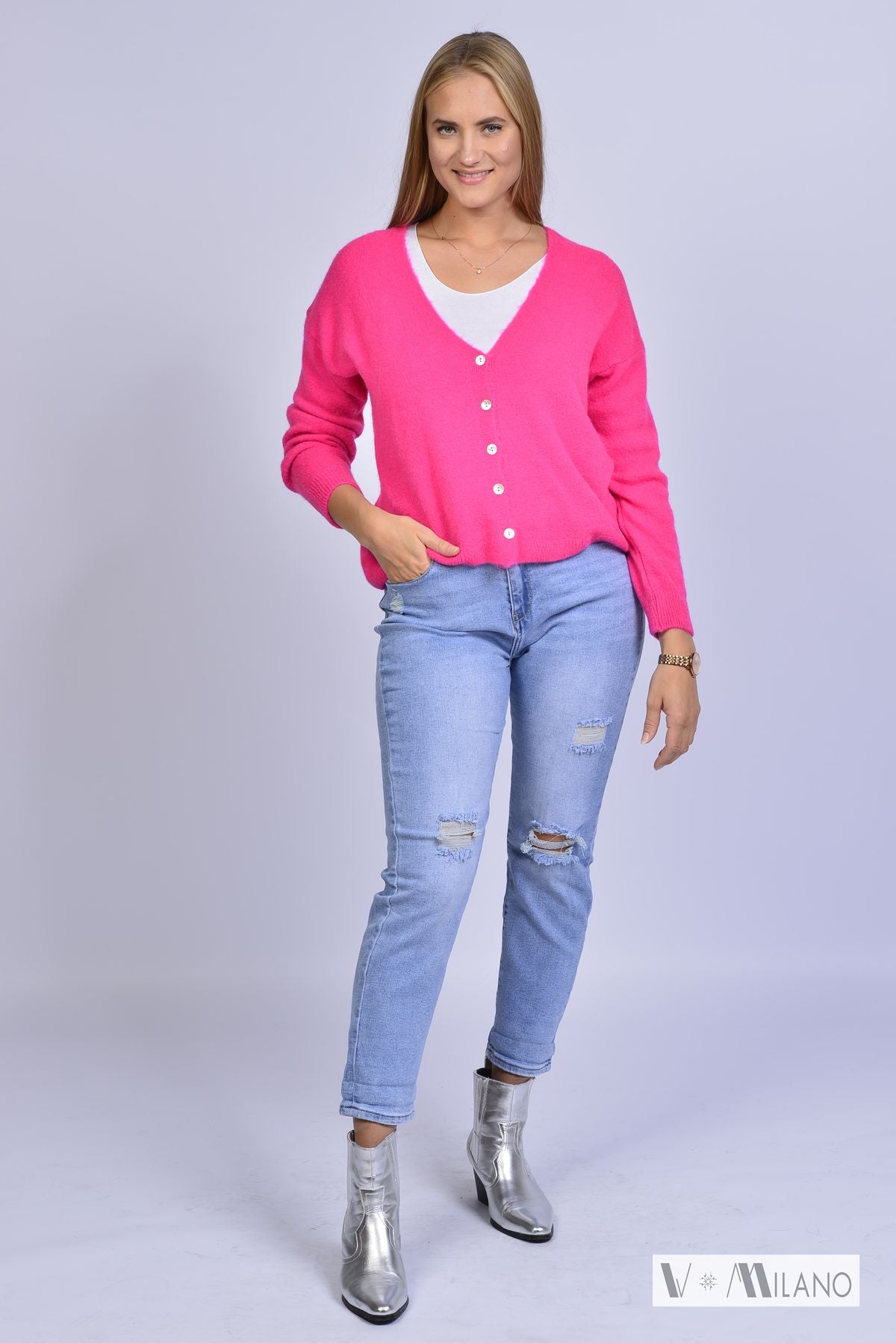 Strickjacke Vflauschig – Soft Alpaka Blend Cardigan