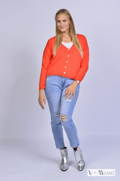 Strickjacke Vflauschig – Soft Alpaka Blend Cardigan