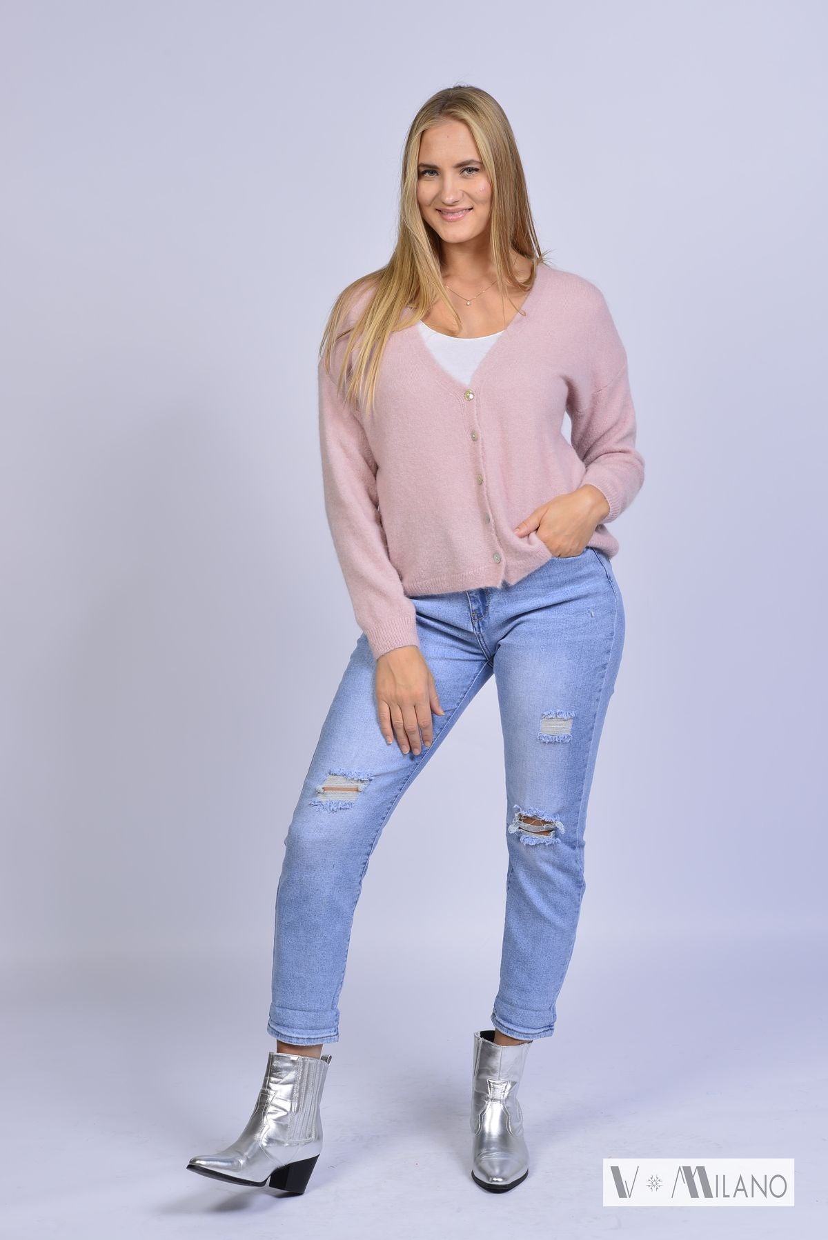 Strickjacke Vflauschig – Soft Alpaka Blend Cardigan