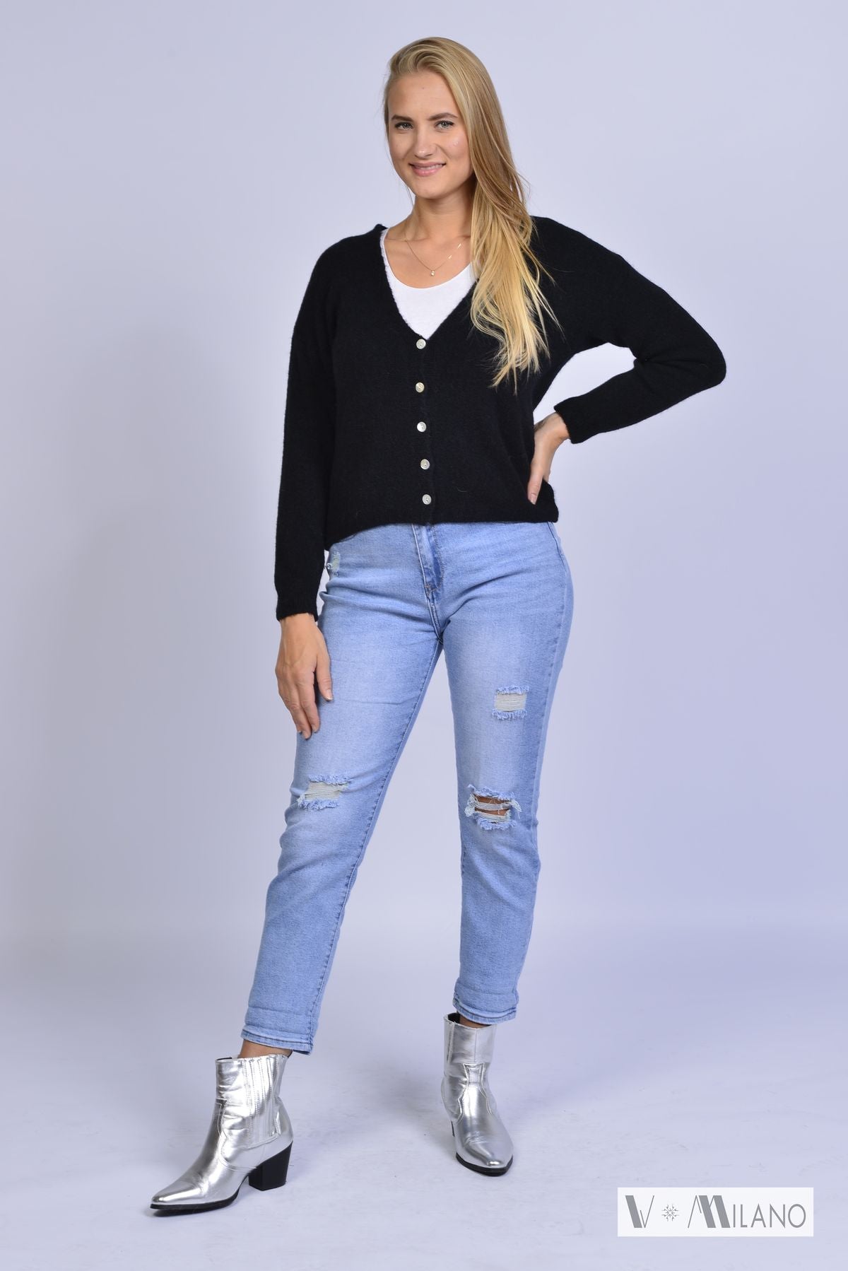 Strickjacke Vflauschig – Soft Alpaka Blend Cardigan